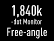 Display orientabile da 1.840.000 pixel
