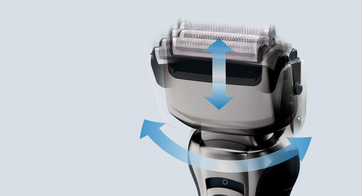 Rasatura delicata e ravvicinata con testina orientabile