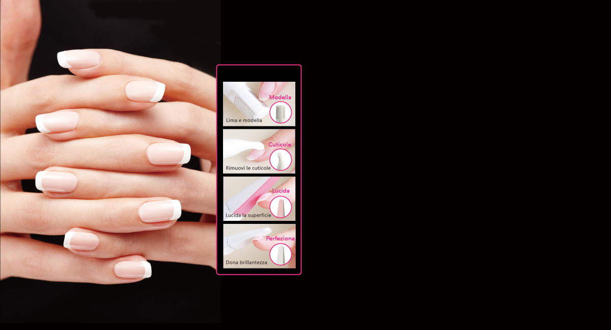 Sentirsi dall’estetista anche quando sei a casa grazie al set di accessori facili da usare. 