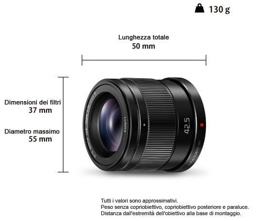 Obiettivo H-HS043E9 per fotocamere LUMIX Micro Quattro Terzi