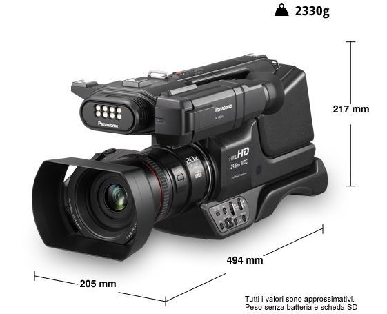 Videocamera da spalla Full HD HC-MDH3