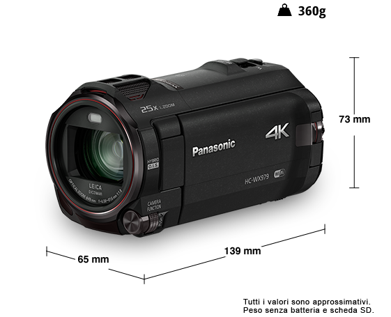 Videocamera Ultra HD 4K HC-WX970
