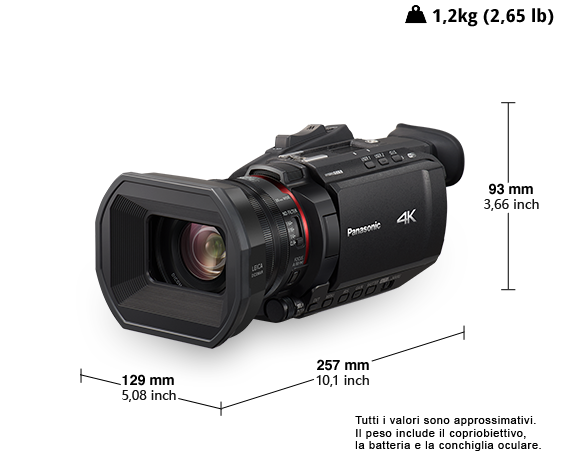 Videocamera professionale 4K HC-X1500
