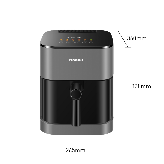 Foto di Friggitrice ad aria NF-CC500N di colore grigio olivastro con finestra - 5 litri : Grigio opaco