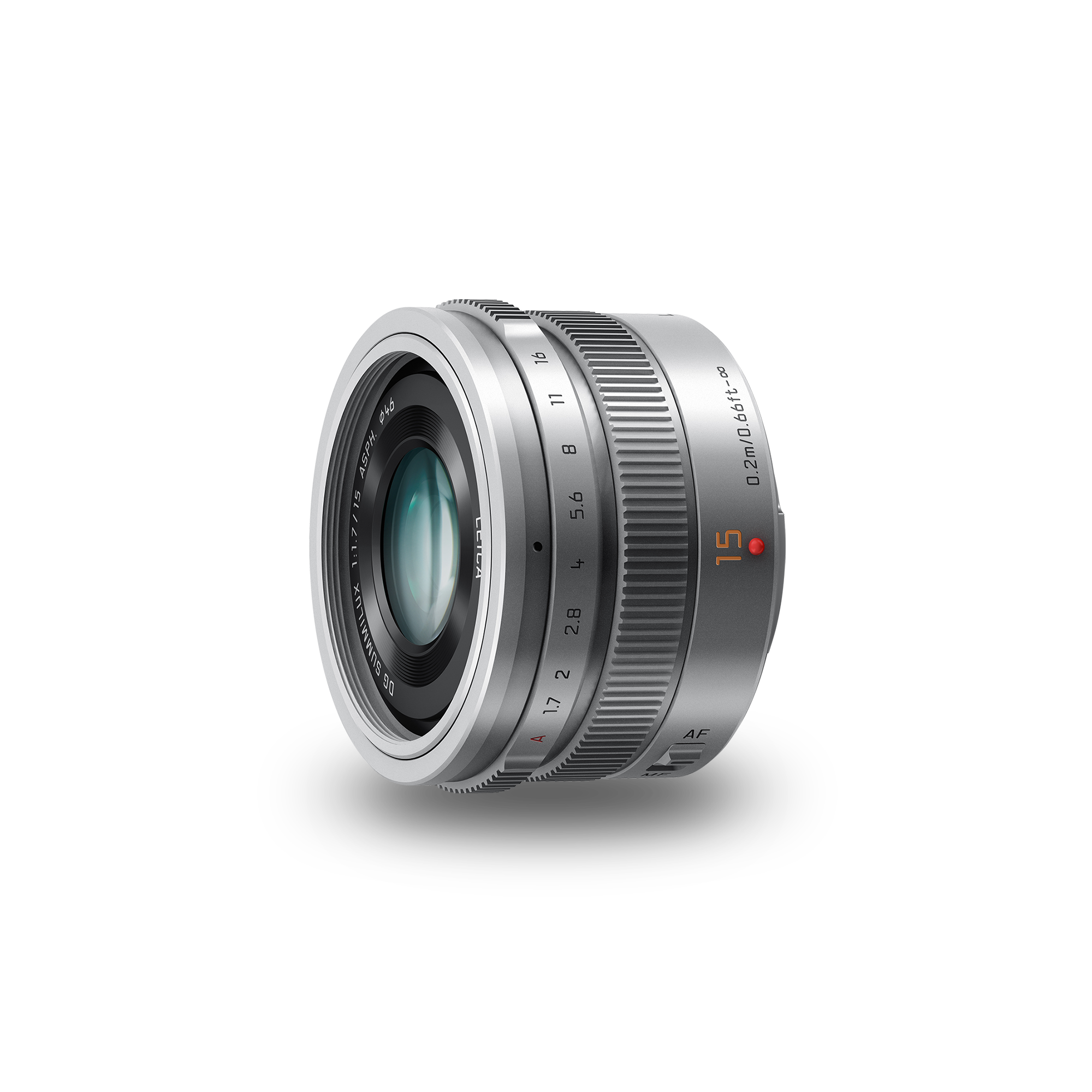 រូបភាពរបស់ LEICA DG SUMMILUX 15mm / F1.7 ASPH. (H-X015) កែវមីក្រូបួនភាគបី : ប្រាក់