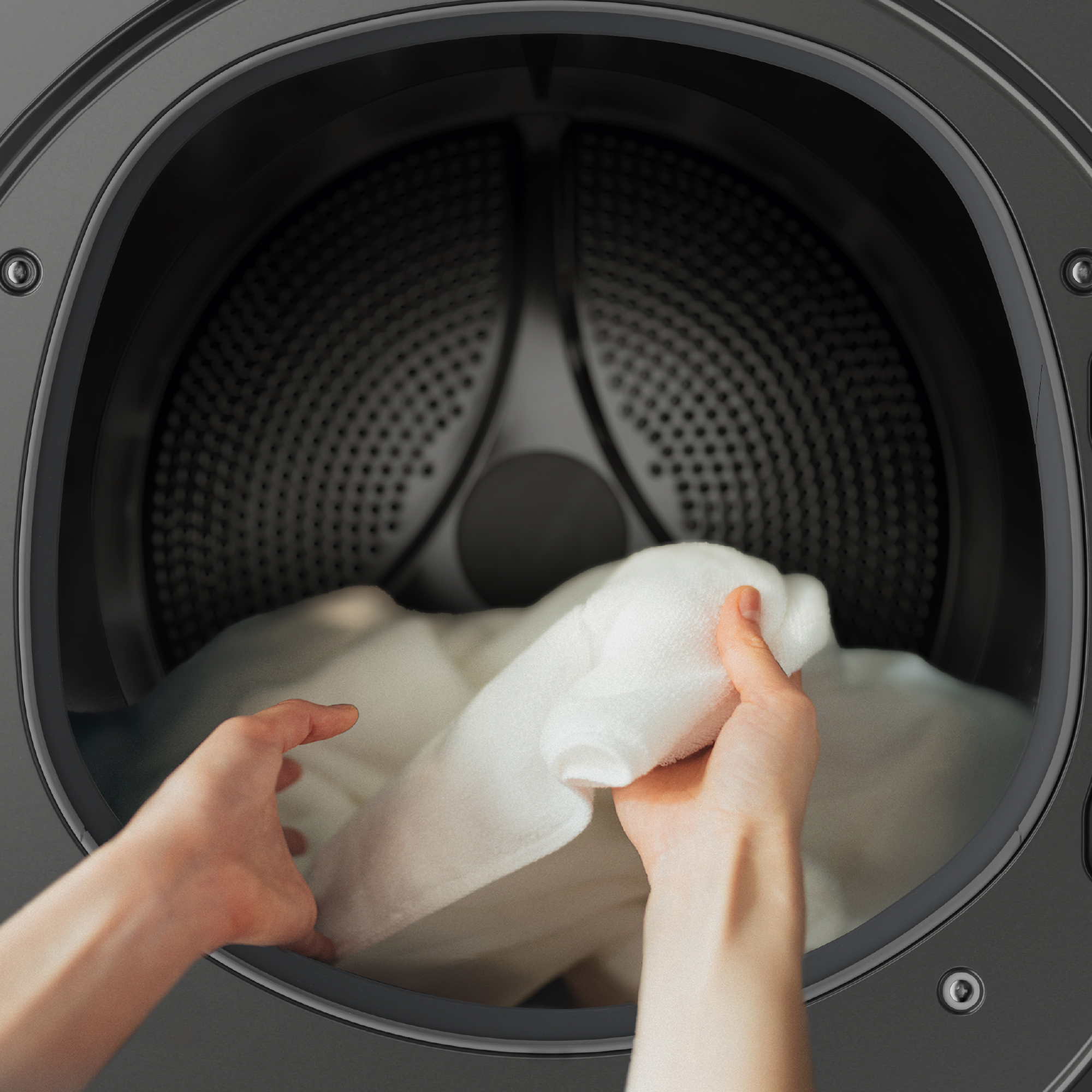 ទ្វារម៉ាស៊ីនសម្ងួតធំទូលាយផ្តល់ភាពងាយស្រួលក្នុងការដាក់និងដកសម្លៀកបំពាក់