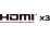 រន្ធ HDMI x 3