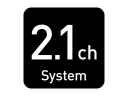 2.1 kanalų garsiakalbių sistema