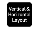 Galima naudoti vertikaliai ir horizontaliai