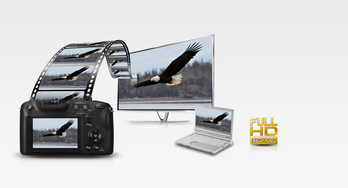 تصوير فيديو Full HD بصيغ AVCHD و MP4
