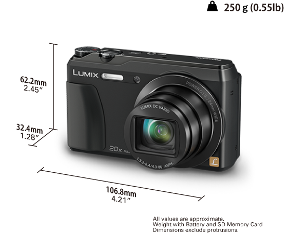 الكاميرا الرقمية LUMIX DMC-TZ55
