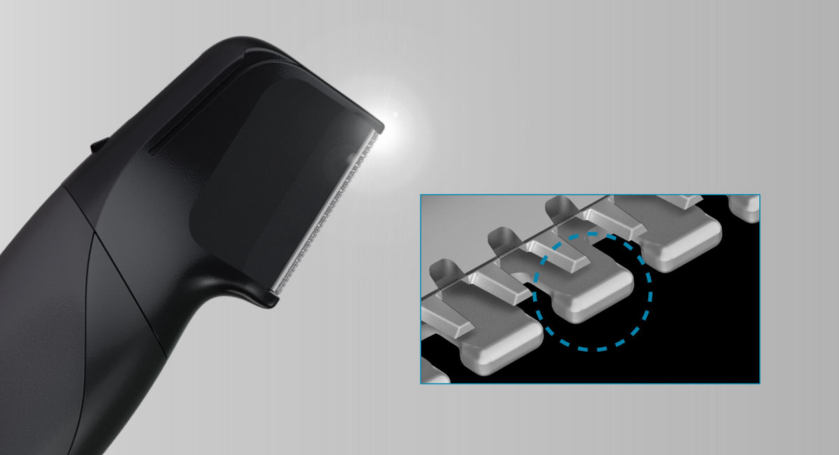 تقنية الشفرة الواقية للبشرة للتشذيب الرقيق