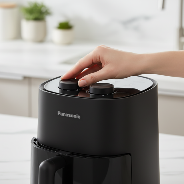 درجة حرارة قابلة للتعديل ومؤقت - مقبض مزدوج لسهولة التشغيل