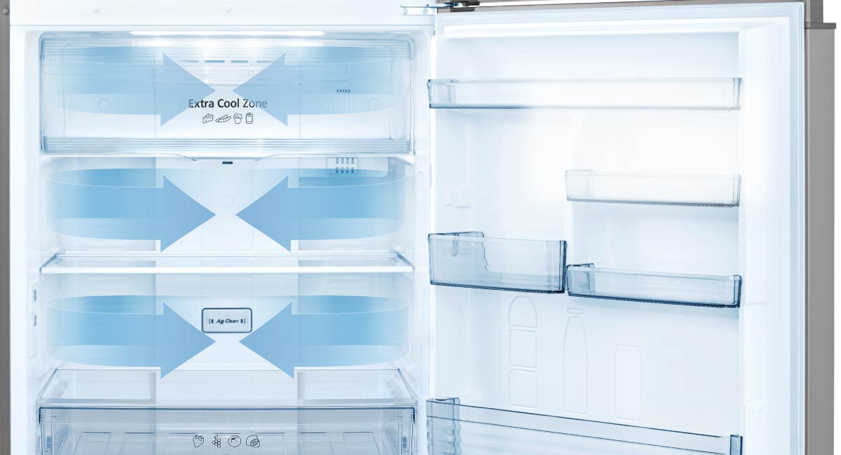 تبريد شامل ومتساوٍ مع تدفق هواء محيطي