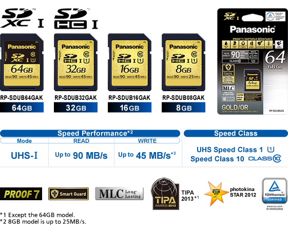 بطاقة SD السلسلة Gold ‏(SDUB)