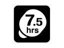 مدة تشغيل قدرها 7.5 ساعات