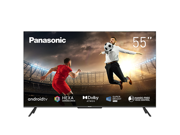 صورة تلفزيون Android TV طراز TH-55JX850M مقاس 55 بوصة، تلفزيون ذكي بدقة 4K وبتقنية HDR