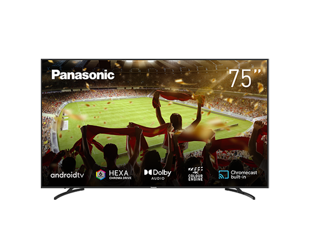 صورة تلفزيون Android TV طراز TH-75JX660M مقاس 75 بوصة، تلفزيون ذكي بدقة 4K وبتقنية HDR