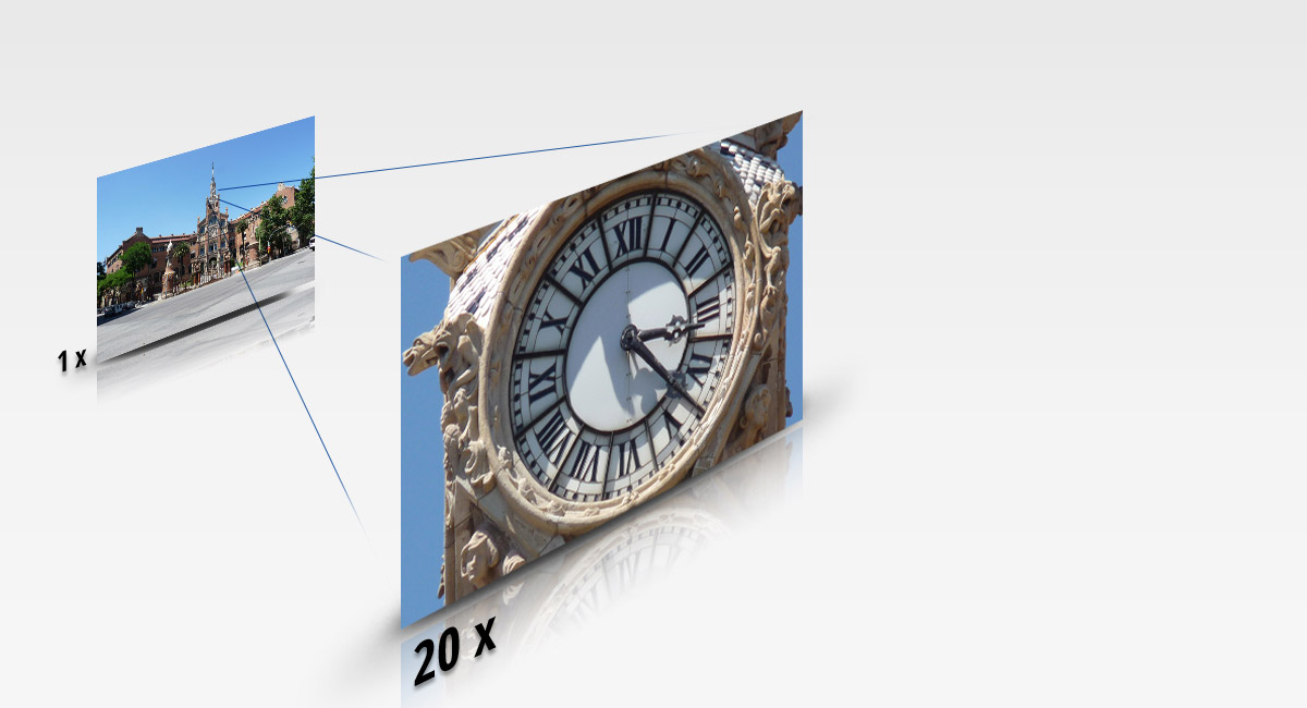 20x Optical Zoom
with 24mm
Ultra Wide-angle Lens