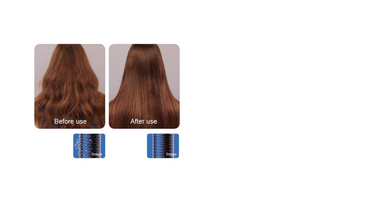 Keep hair cuticle healthy for
smooth, shining hair