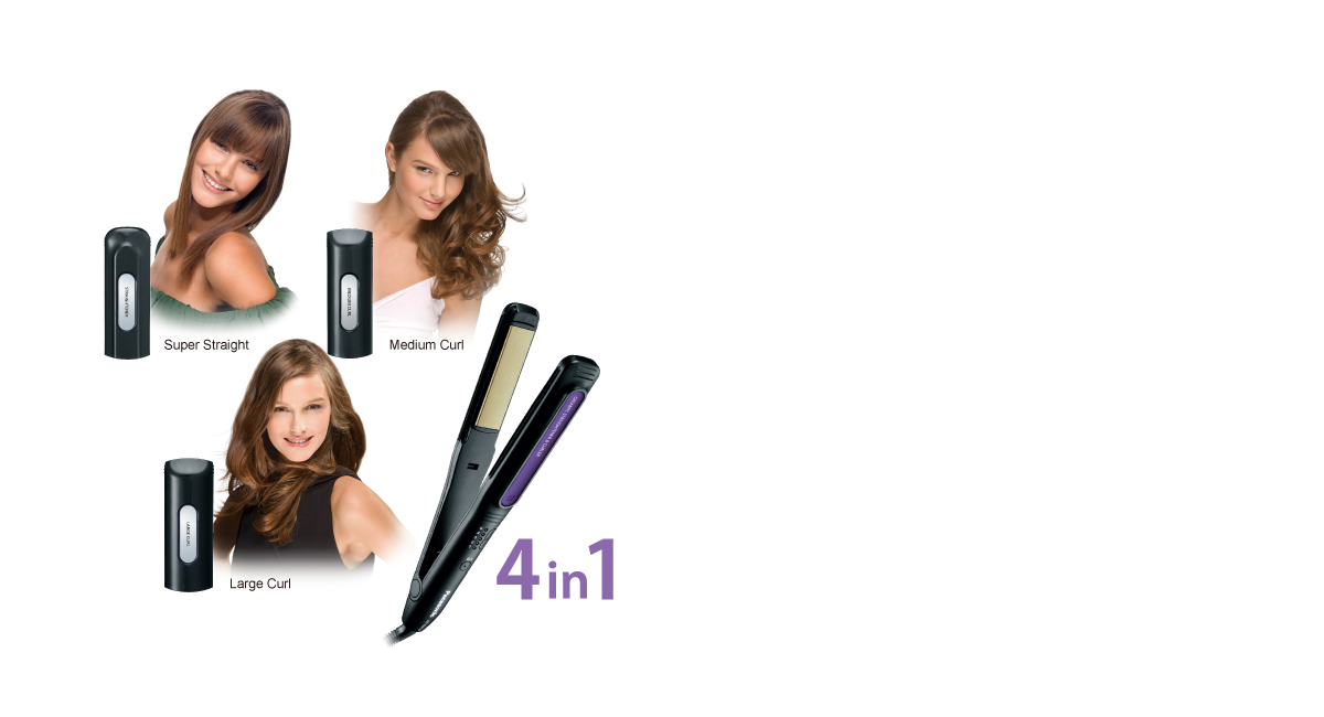 4 different hairstyles with single
unit