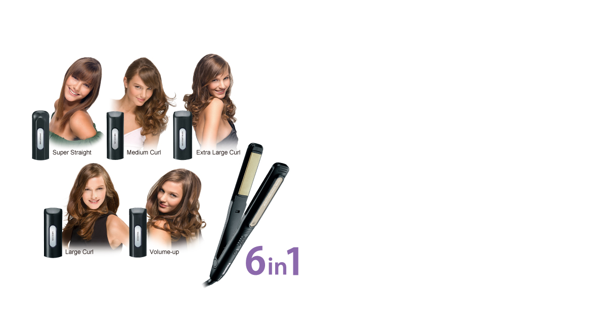 6 different hairstyles with single
unit