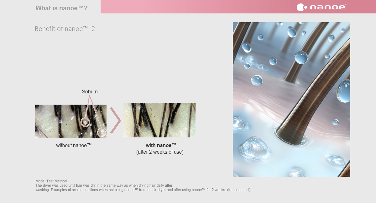 nanoe™ provides  scalp care