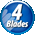 4-Blade cutting system