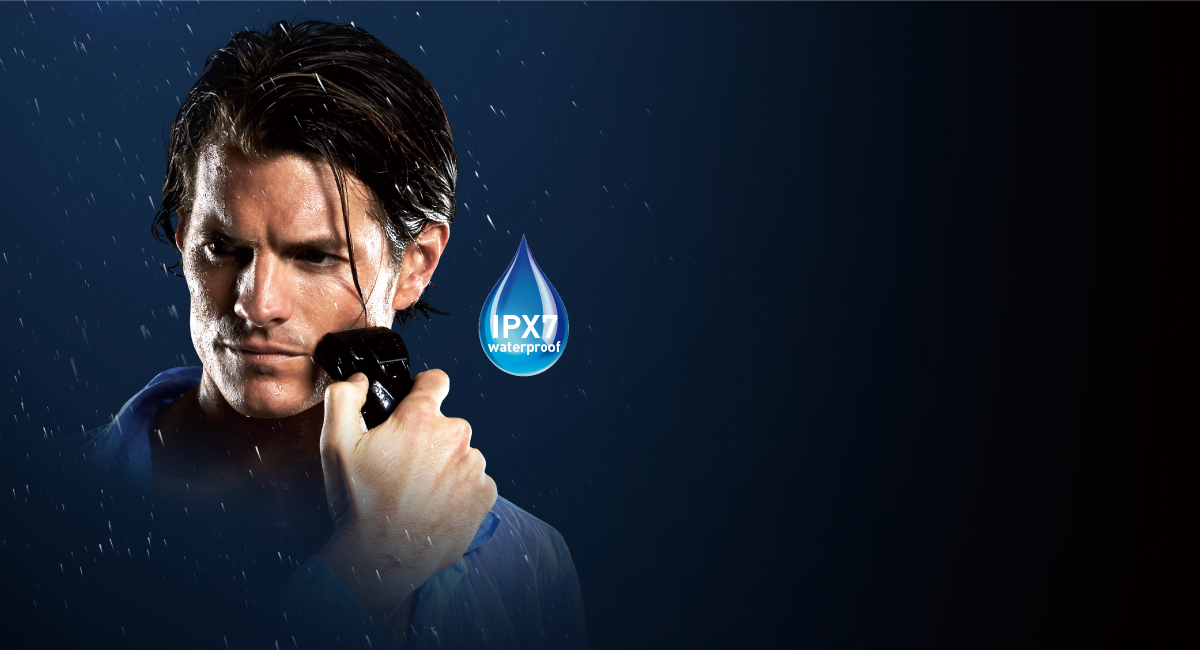 100% waterproof / wet & dry
operation