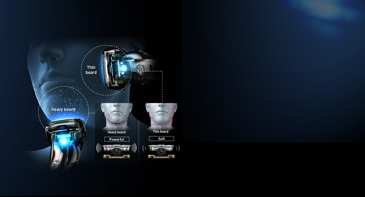 Shaving sensor for 
optimum results 