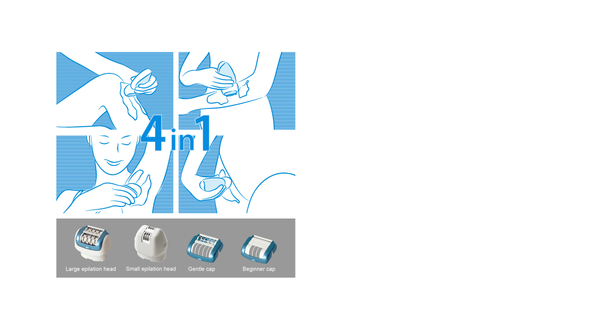 Care for the whole body with four attachments