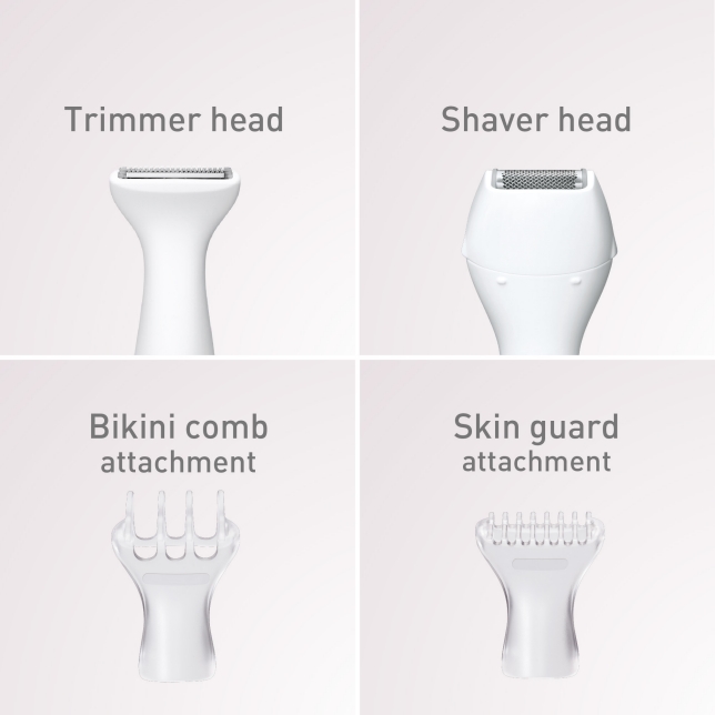 4 attachments for efficient hair removal