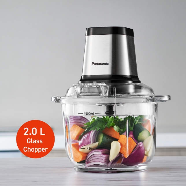 2.0 L maximum-capacity glass bowl