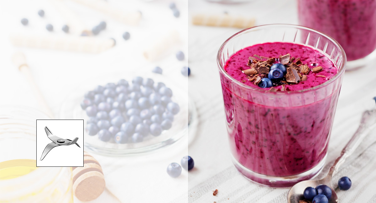 Uniquely shaped bladesfor a smooth, rich flavor.