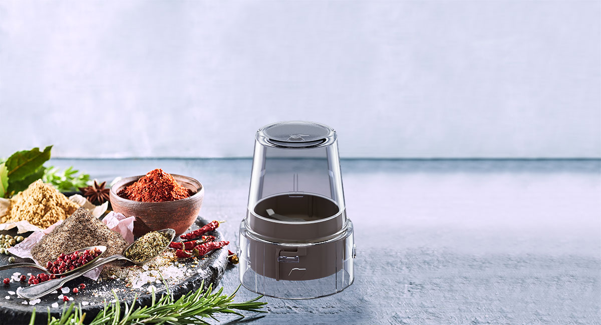 Even grinding is easywith the dry mill.