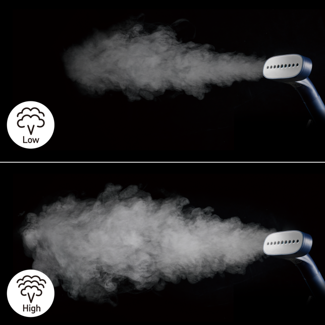 Two Steam Settings for Eﬀective Garment Care