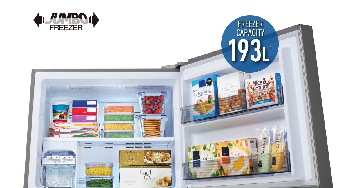 Bigger freezer for more storage