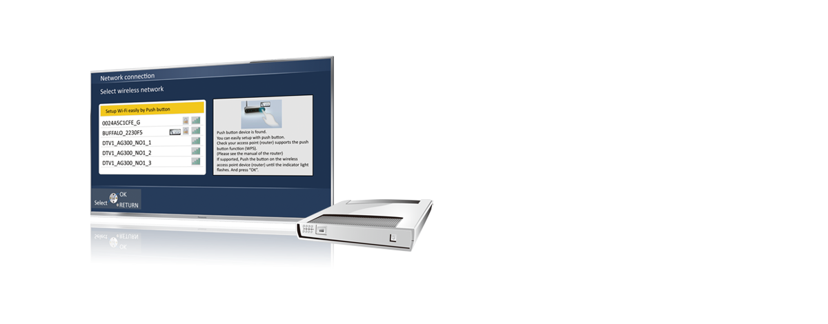 Wireless LAN Built-In /
Easy Network Settings
