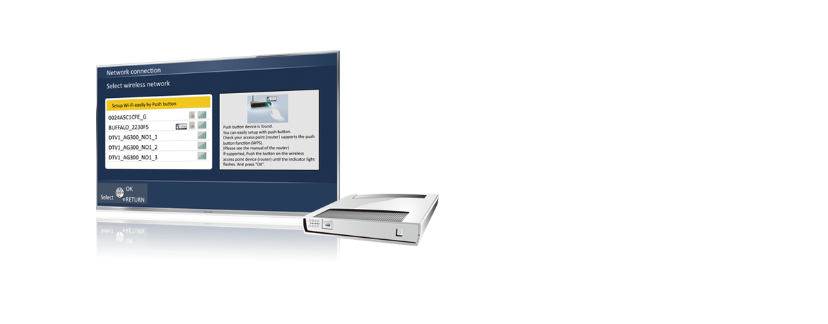 Wireless LAN Built-In /
Easy Network Settings