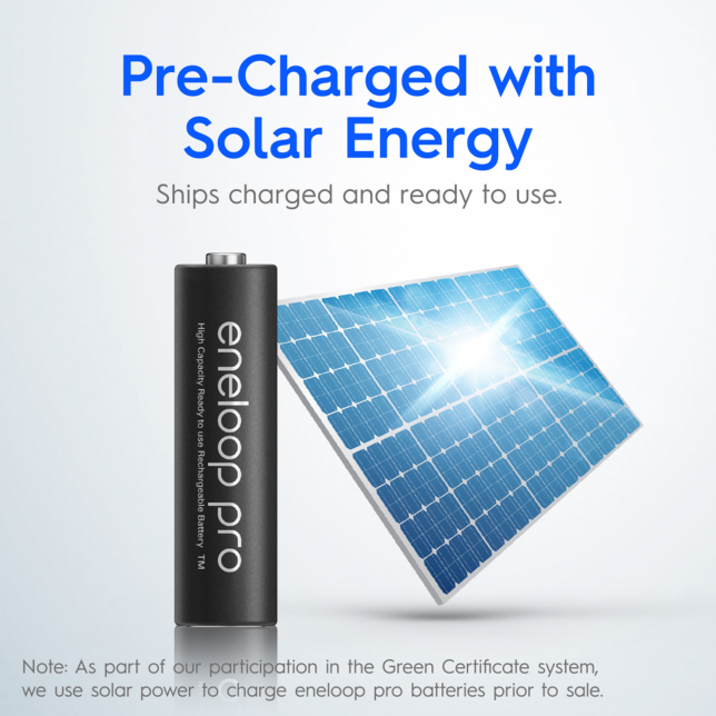 Pre-Charged with Solar Energy*