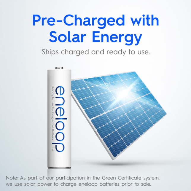 Pre-Charged with Solar Energy*