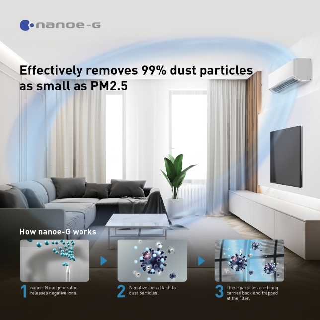 Dust Removal (PM2.5) with nanoe-G