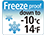 Freezeproof to -10 degrees C / 14 degrees F