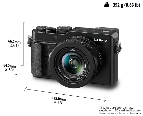 Compact Camera LUMIX LX100 II: large 4/3-inch sensor and F1.7-2.8 LEICA DC lens