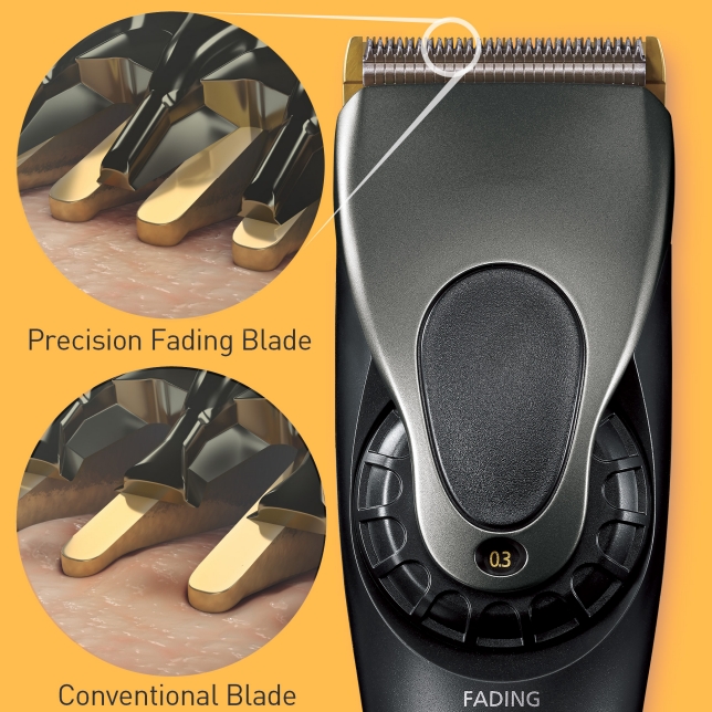 Precision Fading Blade to Safely Cut at Approx. 0.3 mm