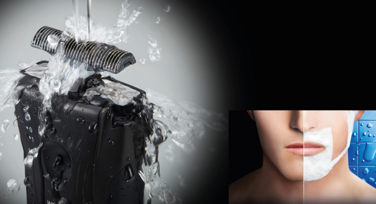 Clean, Refreshing Shaving 100% Waterproof/ Wet & Dry Operation
