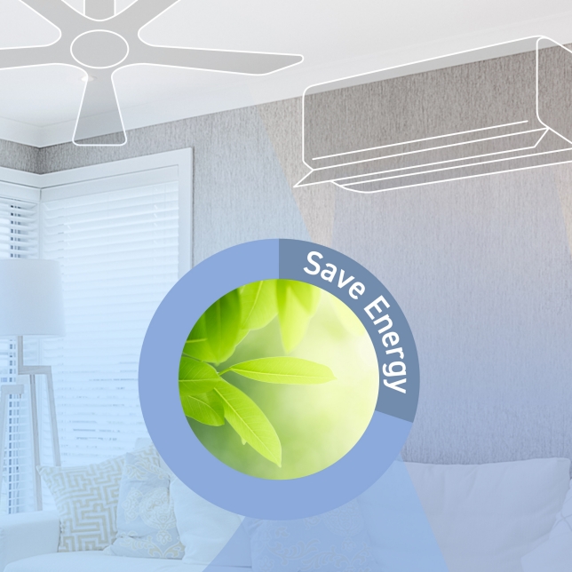 Save Energy with Air Conditioners and Ceiling Fans