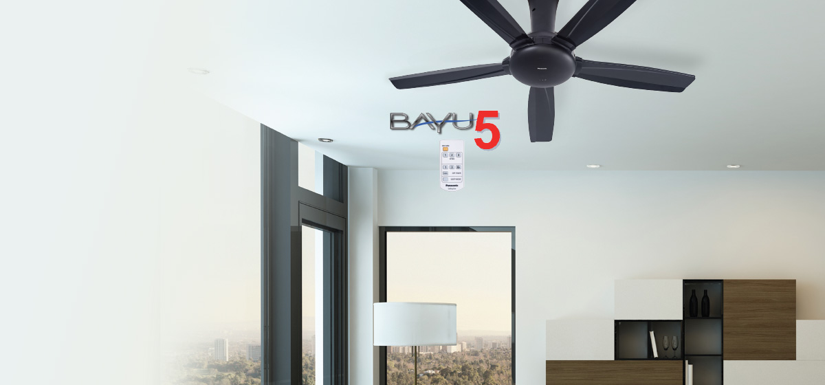 BAYU 5Blade Ceiling Fan FM14DZVBKH (Black) Panasonic MY