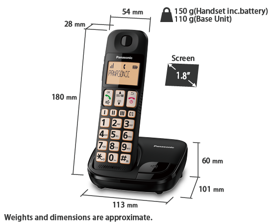Digital Cordless Phone KX-TGE11ML1B