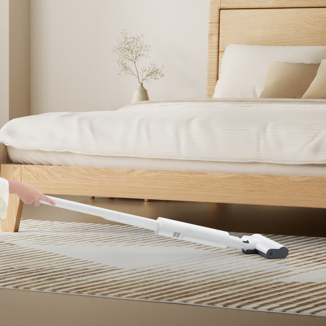 Easily clean under furniture